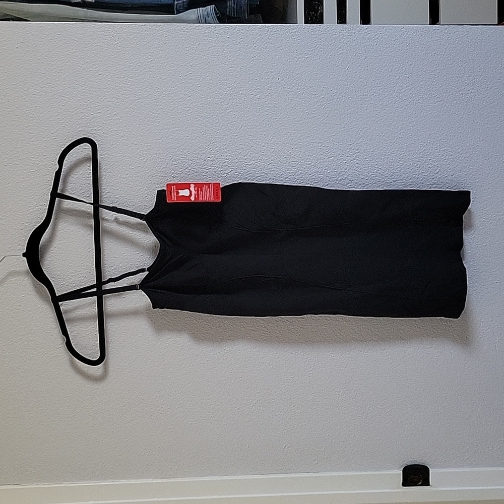 Spanx black slip dress